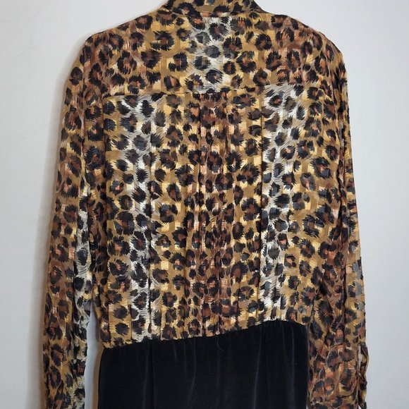 PG Collections Jumpsuit Animal Print Size Med Ginger Bort 1 Piece Stirrup Pants - Picture 9 of 12